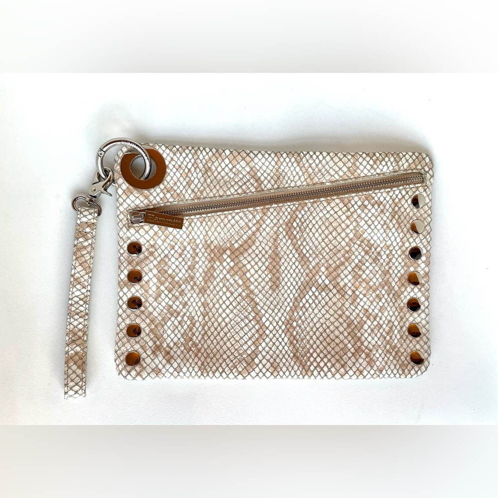Hammitt Snakeskin Print Leather Crossbody/Clutch